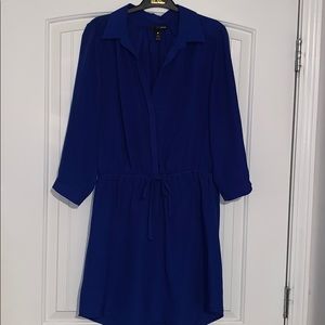 Aqua long sleeve mini dress